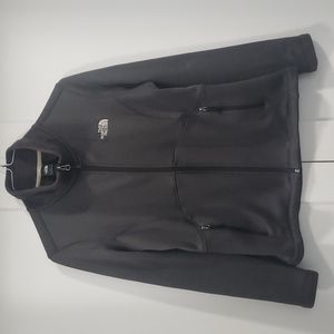 Womens North Face Gray Jacket with Pockets and Velour Like Detail Size Medium